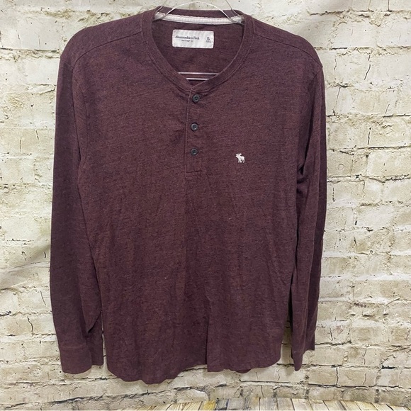 Abercrombie & Fitch Other - Abercrombie & Fitch Heathered Purple Soft Henley T Shirt Top